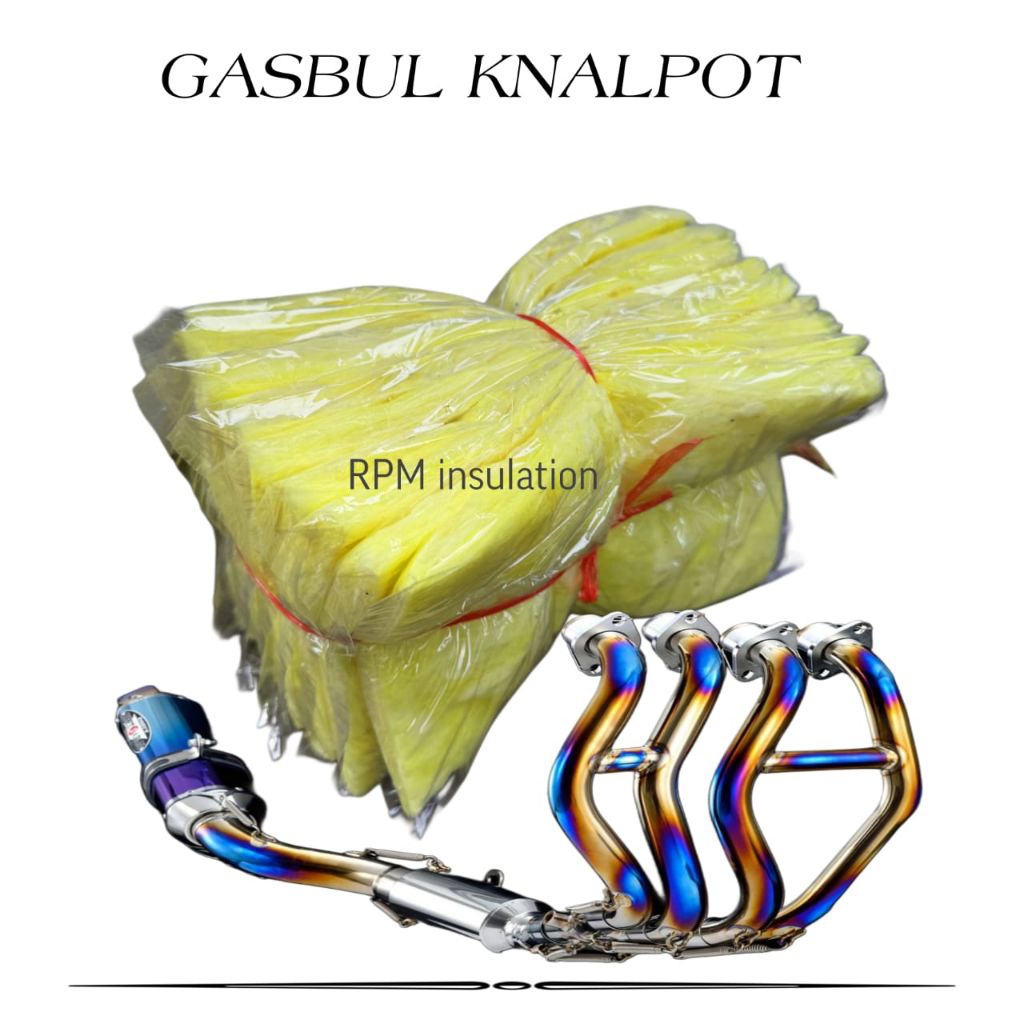 Glaswol Knalpot Tahan Panas Gasbul Tebal Predam Suara Knalpot