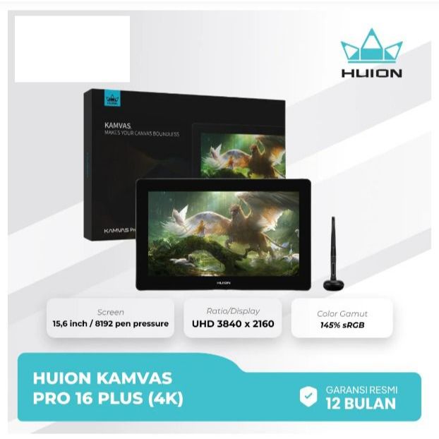 HUION KAMVAS PRO 16 PLUS (4K) GARANSI RESMI