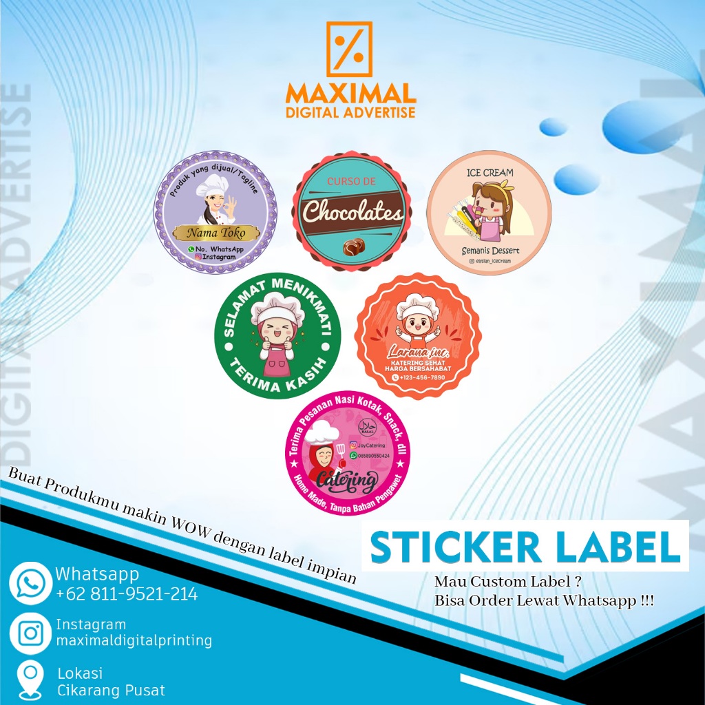 

Stiker Label Custom Vinyl Anti Air 3x3cm+ || Stiker Label Cantik Custom Vinyl Anti Air
