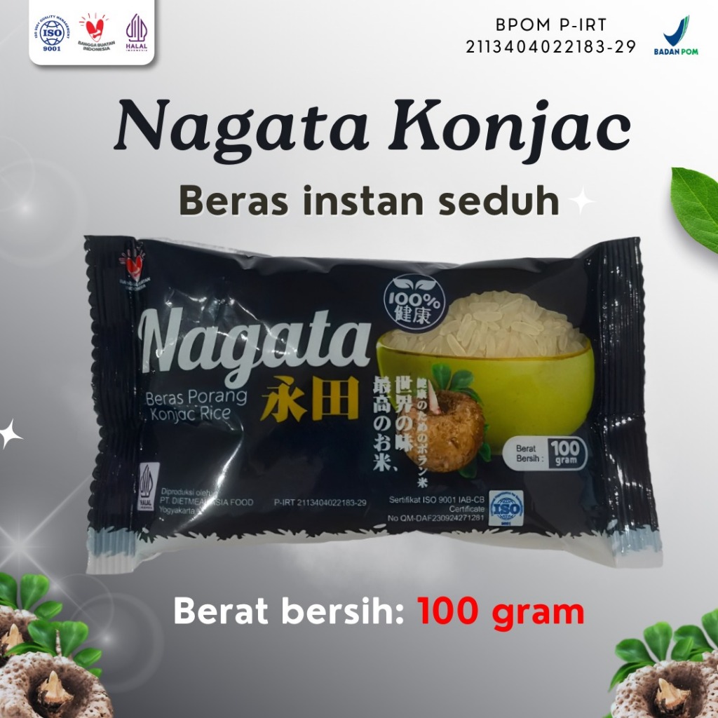 

Nagata Beras Porang Instan Praktis Kemasan 100Gram