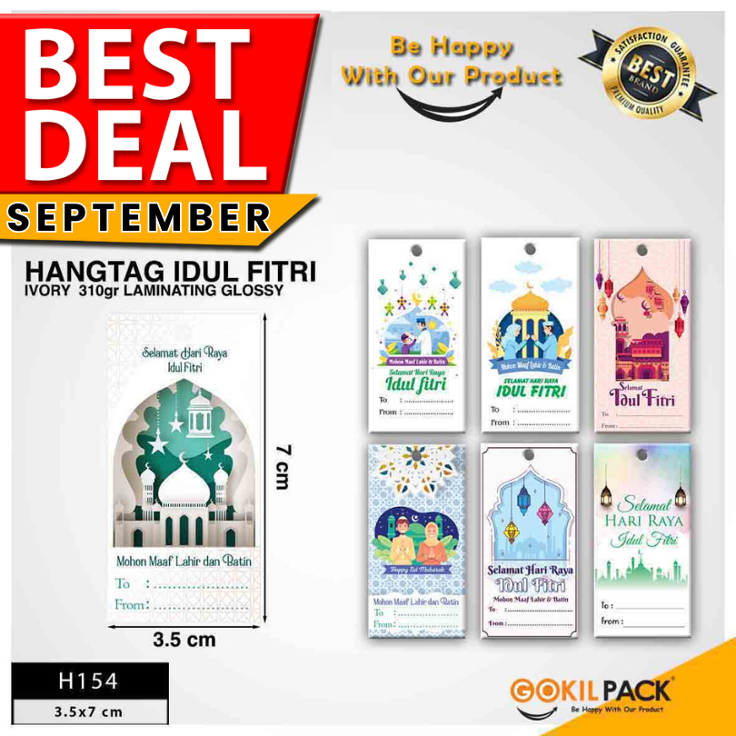 

Hangtag Idul Fitri | Hangtag Hari Raya | Ivory 350gr + Laminating glossy | Hangtag Lebaran H154