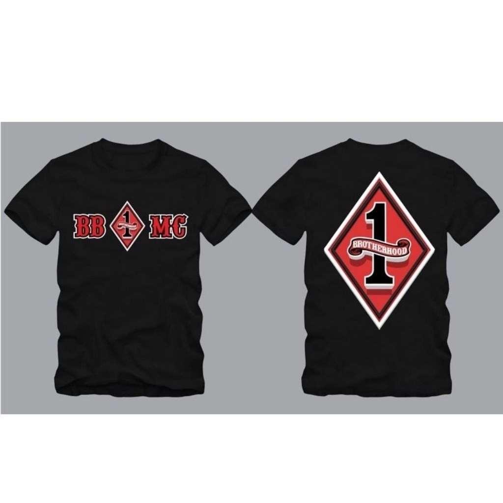 Kaos Baju bikers brotherhood BB MC 1 best quality cutton produk 100% fullblack casual