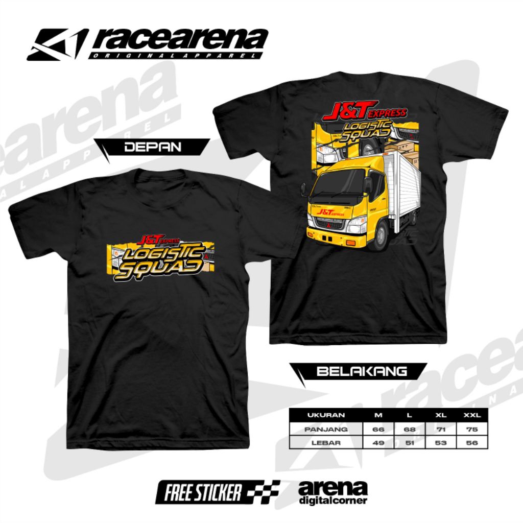 Kaos JNT Express/Kaos J&T/Kaos Kurir Paket Indonesia