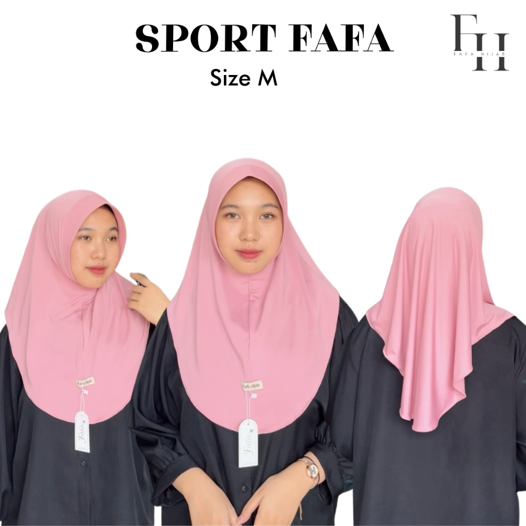 Jilbab Sport Fafa Size M Jersey Hijab Olahraga Bergo Hijab Daily