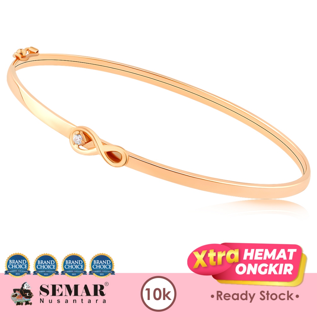 Gelang Emas Shelia Infinity Bangle Gold 10K Semar Nusantara