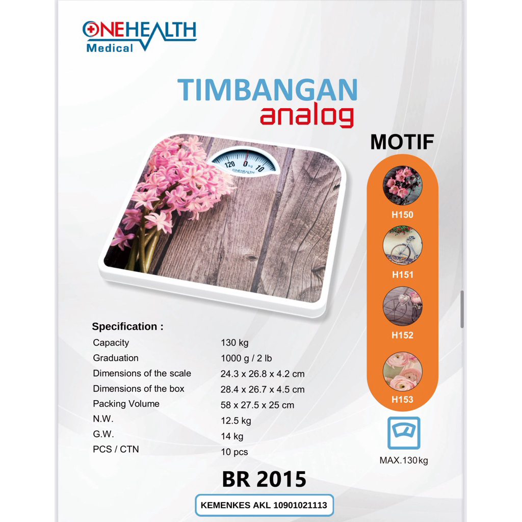 Timbangan Badan Manual Dewasa dan Anak Onehealth