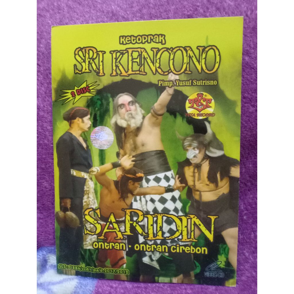 VCD KETOPRAK SRI KENCONO SARIDIN 2 DISC