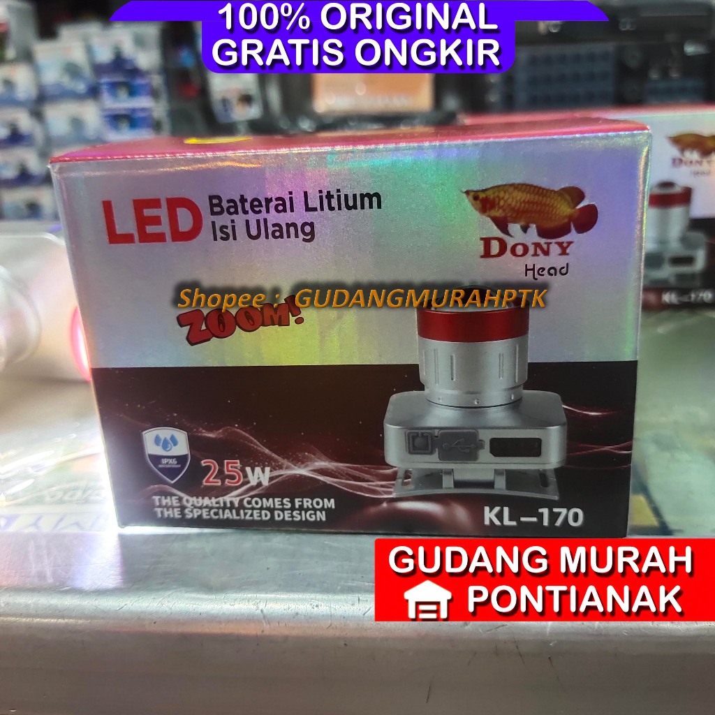 Dony Senter Kepala DONY KL-170 KL 170 25 WATT 25W Zoom Baru Laser led Doni DONY ZOOM