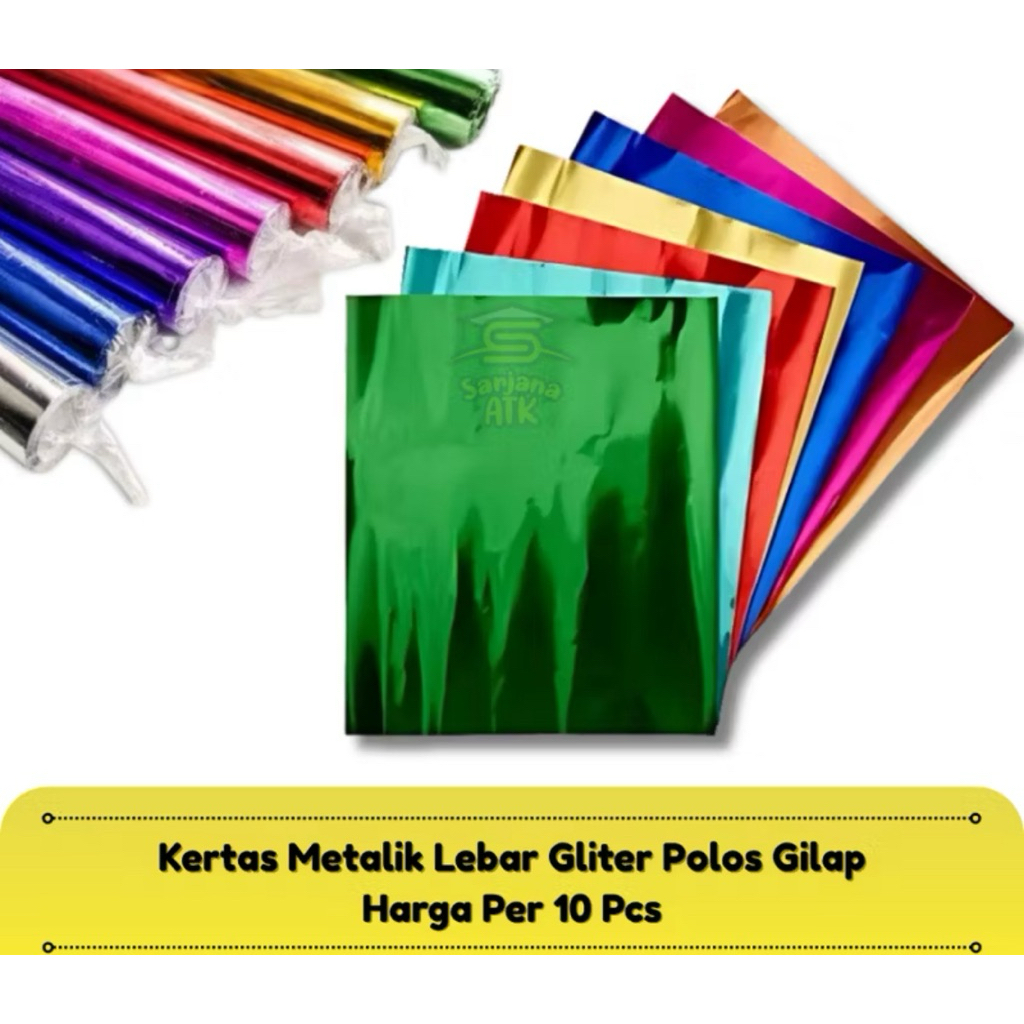 

(10 lembar )kertas emas / kertas metalik harga grosir