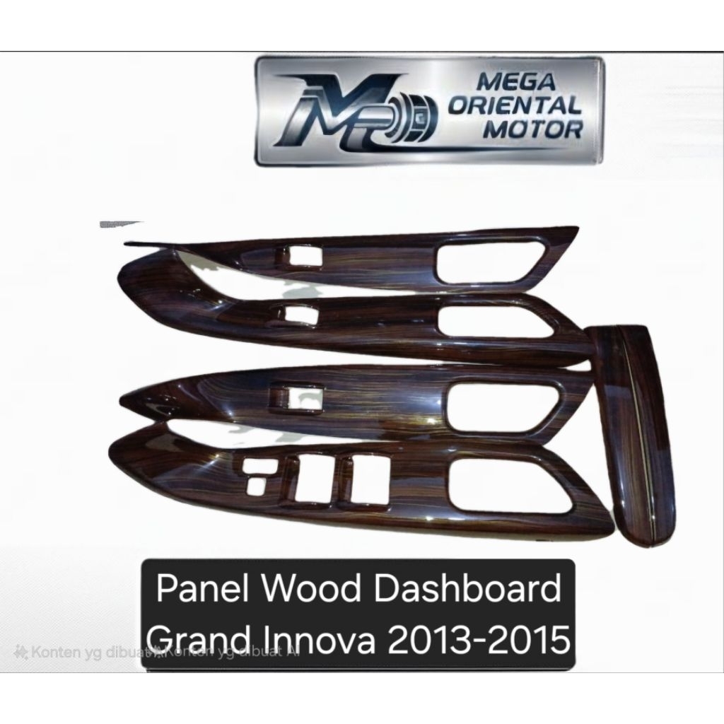 Panel Dashboard dan Armrest Pintu Motif Kayu untuk Grand Innova 2013-2015
