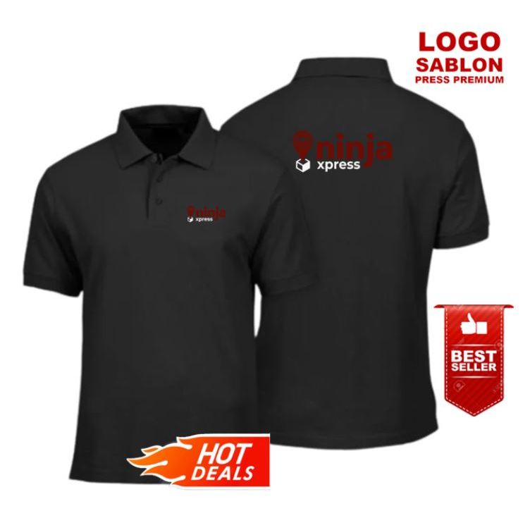 POLO LOGO SABLON NINJA EXPRESS DEPAN BELAKANG PAKAIAN PRIA DAN WANITA DEWASA
