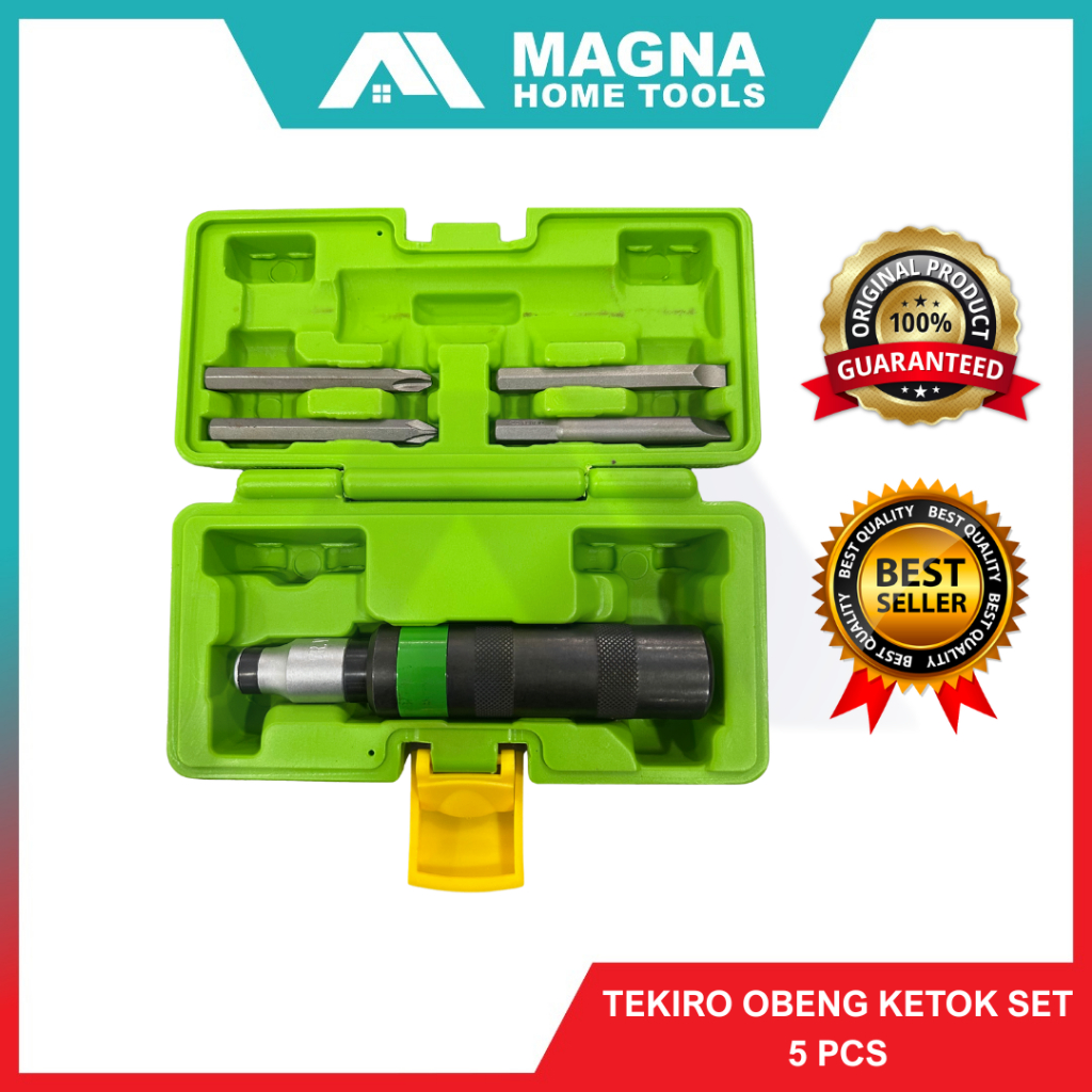 TEKIRO OBENG KETOK SET  BOX 5PCS / TEKIRO OBENG KETOK SET 5 PCS IMPACT DRIVER SCREWDRIVER /