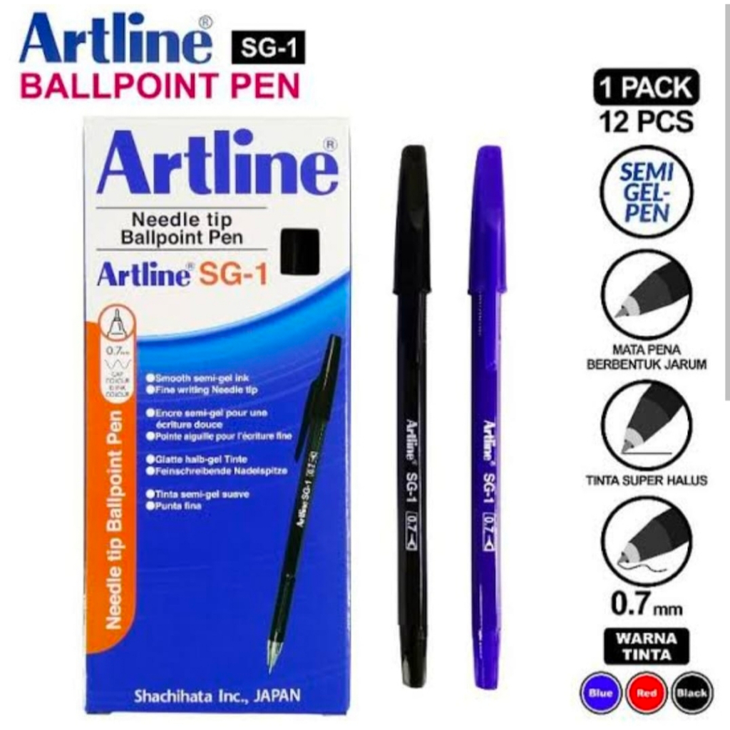 

Pulpen ARTLINE Needle Tip 0.7 mm EGB-SG1 Per Box isi 12 pcs