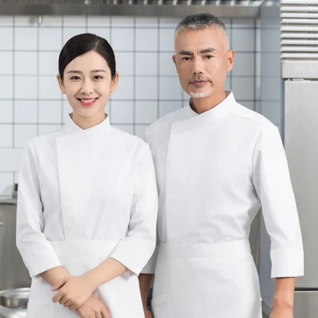 baju chef lengan panjang seragam koki