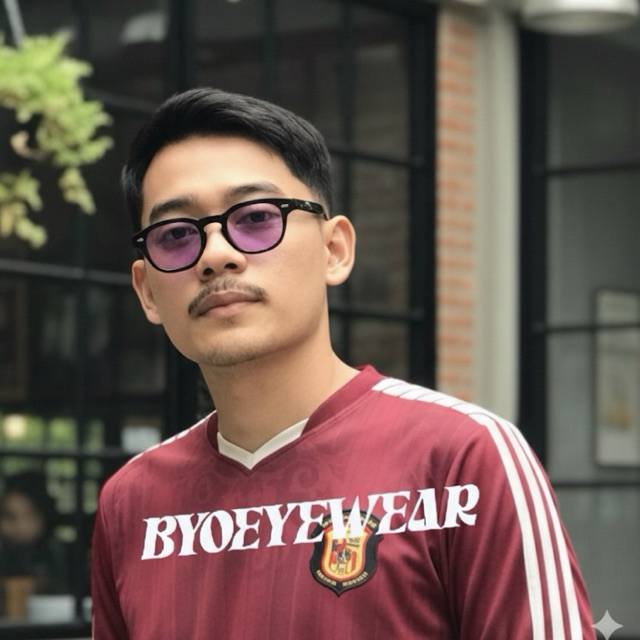 Baiyoo Kacamata Anti silau pria wanita lensa ungu Kacamata retro vintage lensa ungu kacamata kekinia