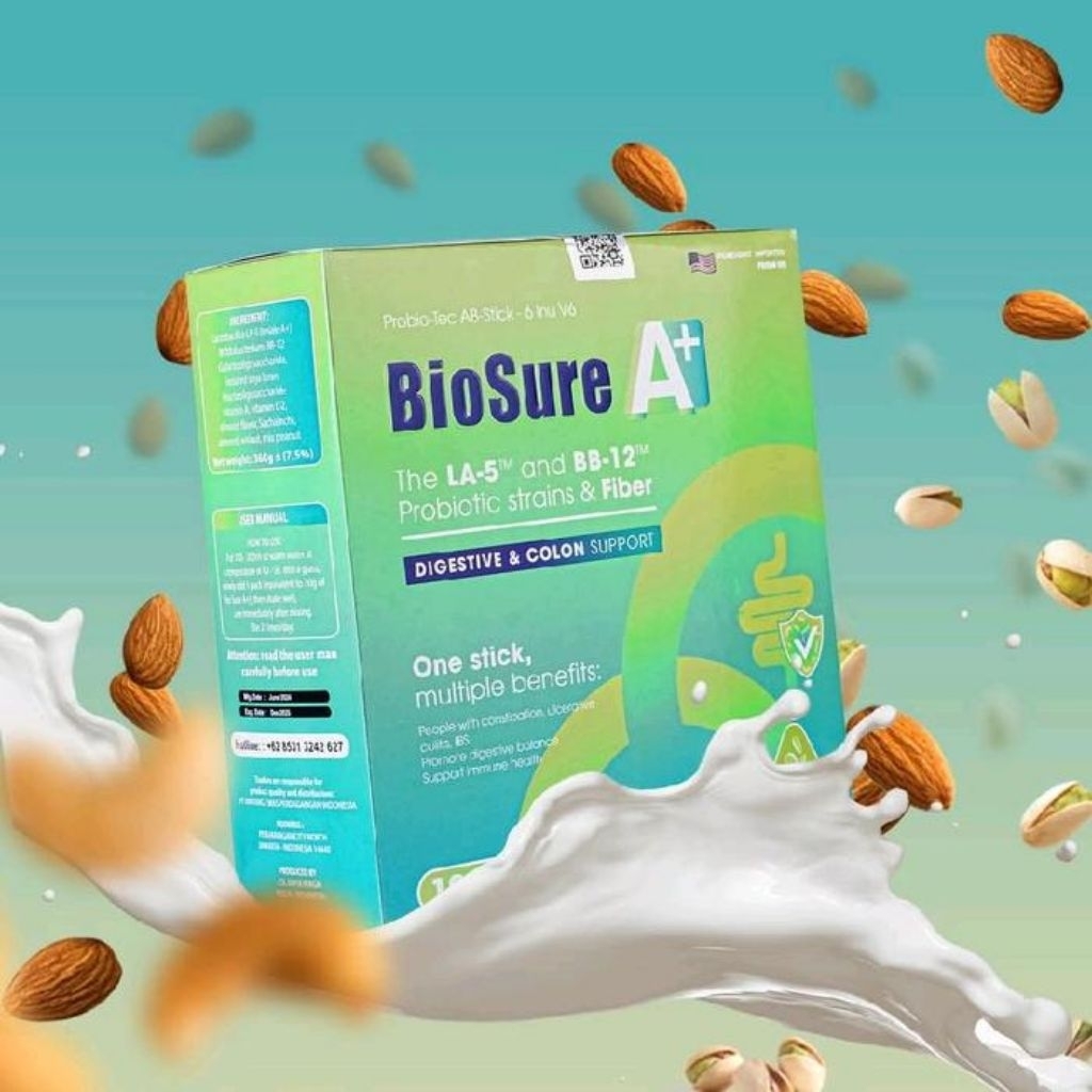 

BIOSURE A+ ASLI ORIGINAL MILK SUSU OBAT USUS BESAR MAAG GERD ASAM LAMBUNG AMBEIEN
