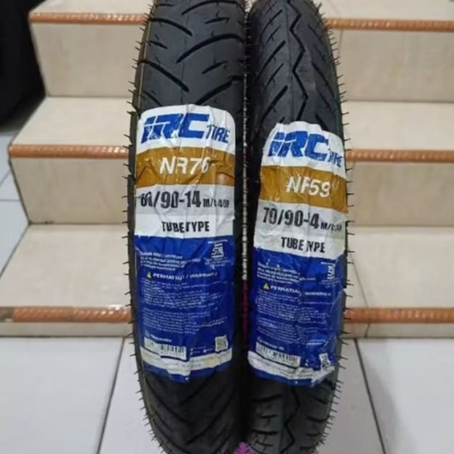 Sepasang ban motor matic ukuran 70/90-80/90 ring 14 ideal untuk motor Mio sporty,soul,M3,smile,dll