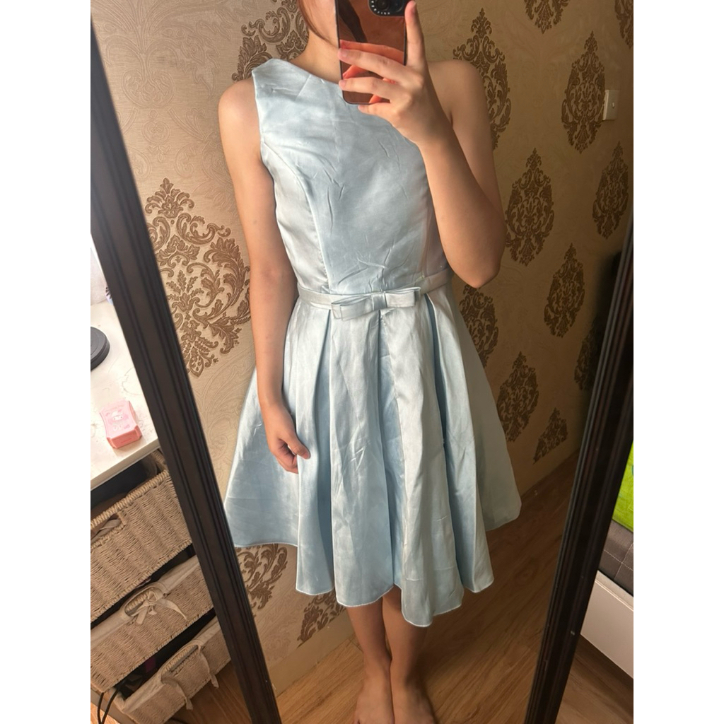 Baby Blue Dress Bridal Sweet 17 Pesta Bridesmaid