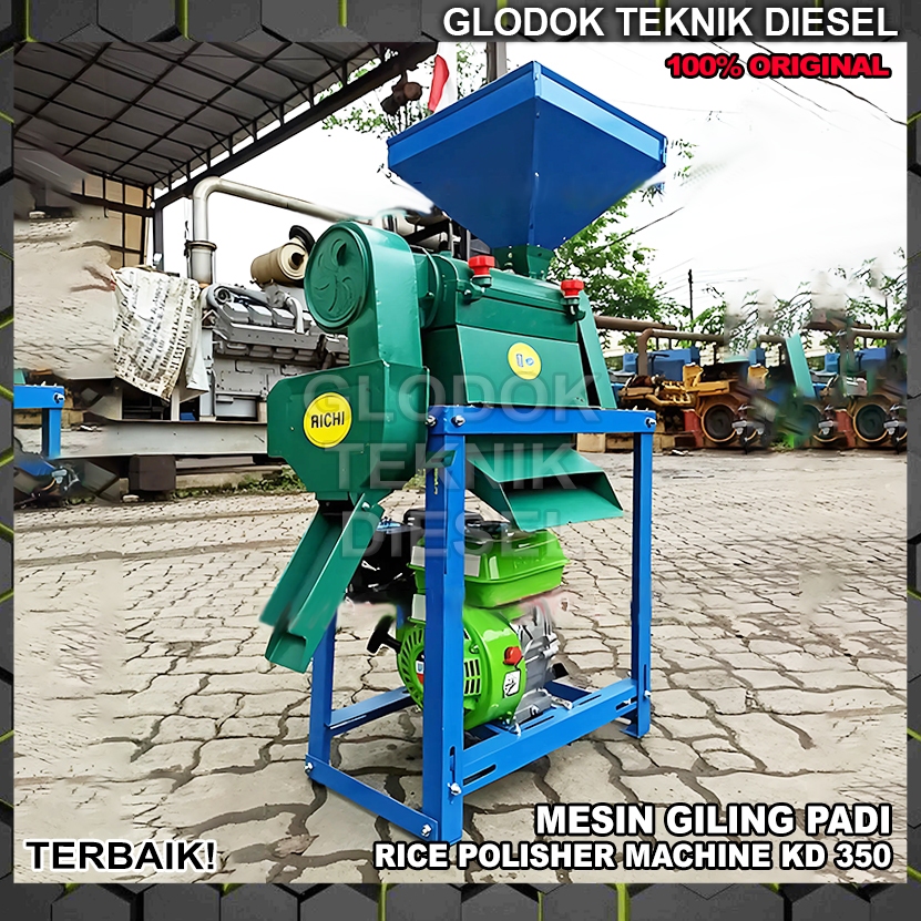 Mesin Penggiling Padi RICHI KD350 / Rice Polisher Beras Kebi Mini KD 350 - Mesin Giling Poles Slep S