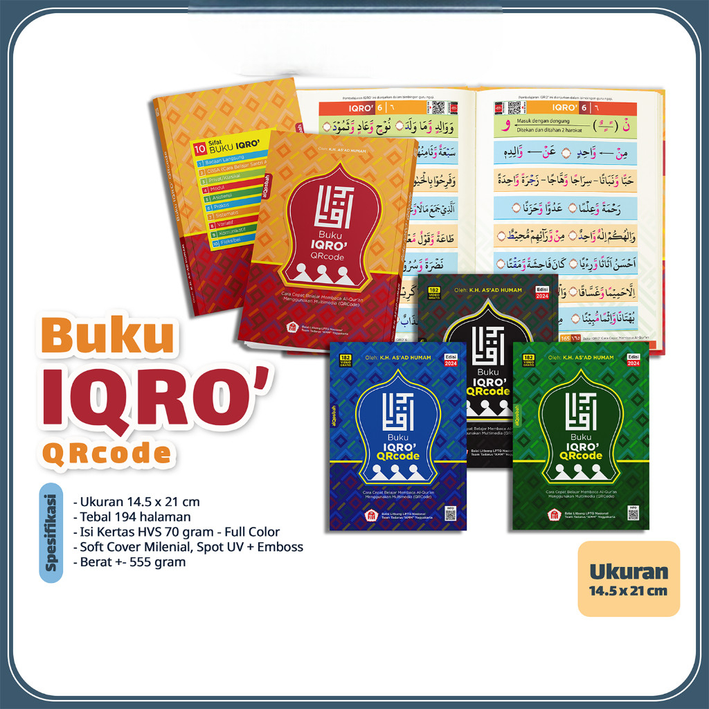 Iqro Milenial QR Code - Ukuran A5 - Alqosbah