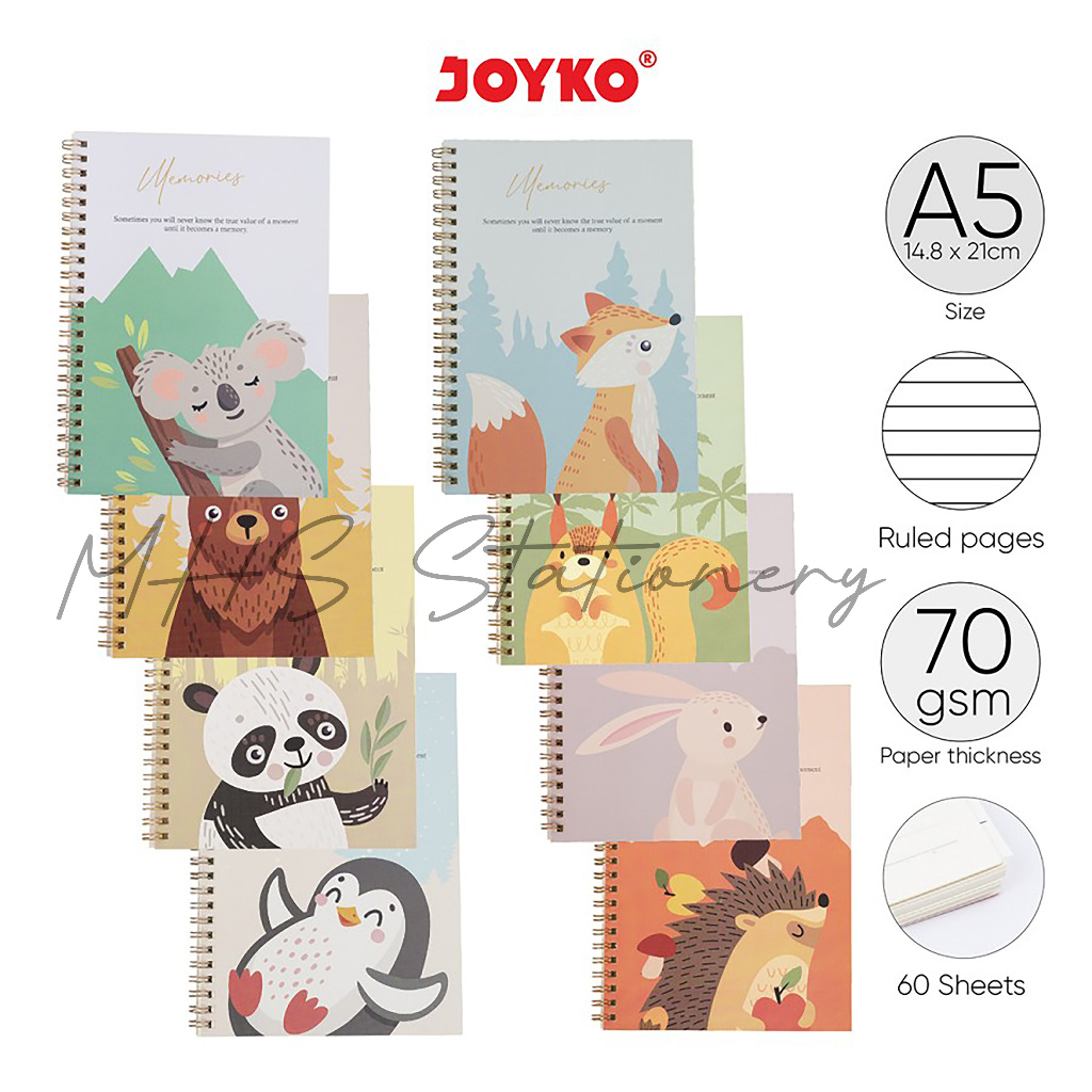 Joyko NB-707 NB-711 A5 Notebook Diary Agenda Buku Catatan Bergaris Ruled Sekolah kantor