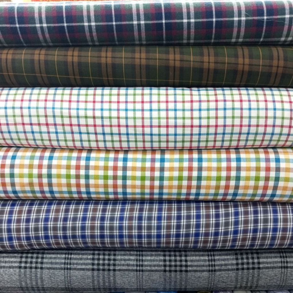 PROMO KAIN KATUN FLANEL IMPORT KAIN FLANEL KOTAK KOTAK BAHAN KEMEJA PRIA PREMIUM GARMENT