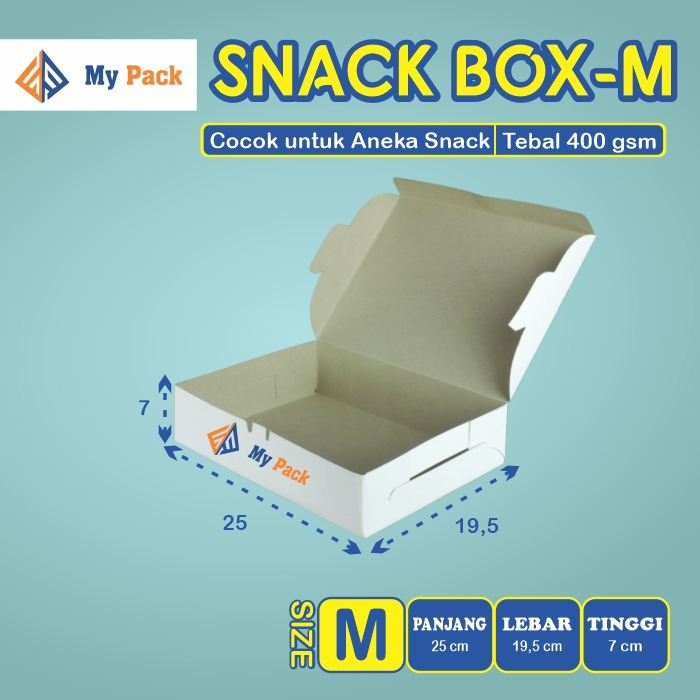 

Snack Box / Dus Kue Dus Roti Dus gorengan Uk M 400gsm