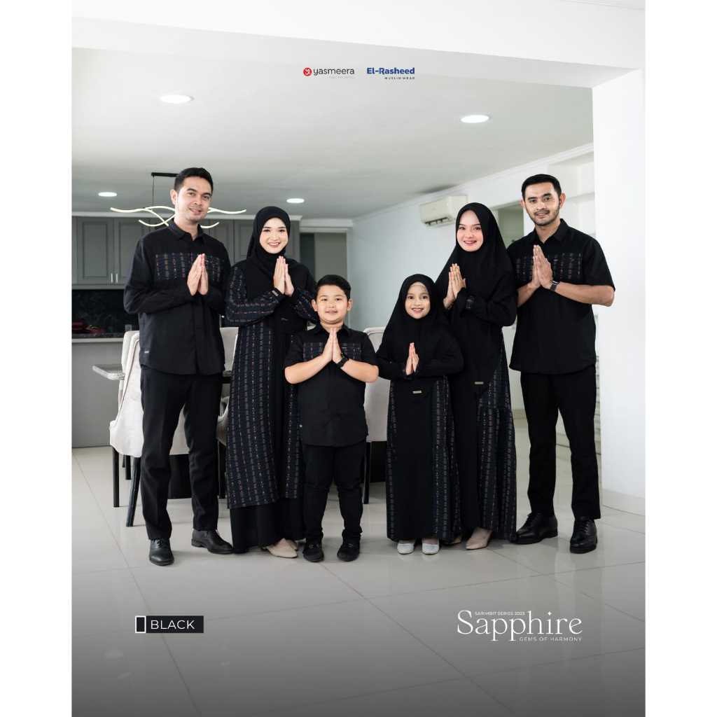 SARIMBIT FAMILY SET SAPPHIRE BY YASMEERA (BLACK)