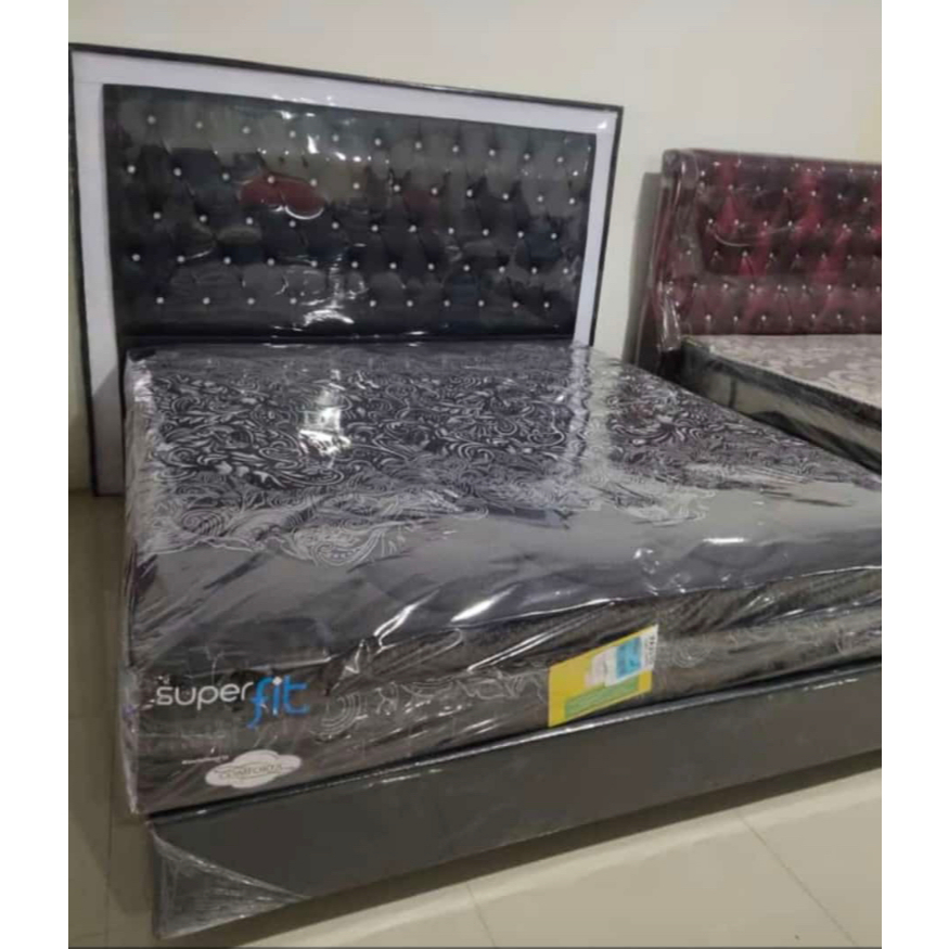 SPRINGBED SET DIVAN LES KACA + KASUR SPRINGBED SUPERFIT COMFORTA 160X200