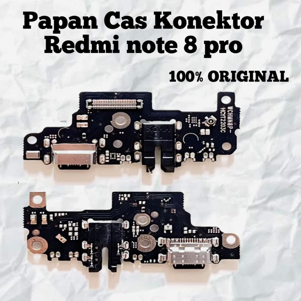 Papan Cas Charger Redmi Note 8 pro Original Konektor Port Cas Board Sparepart HP