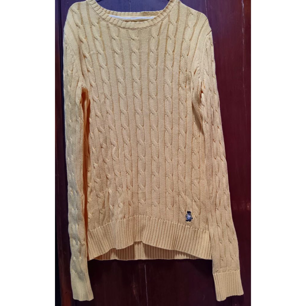 Teenie Weenie Cable Sweater - Baby Yellow