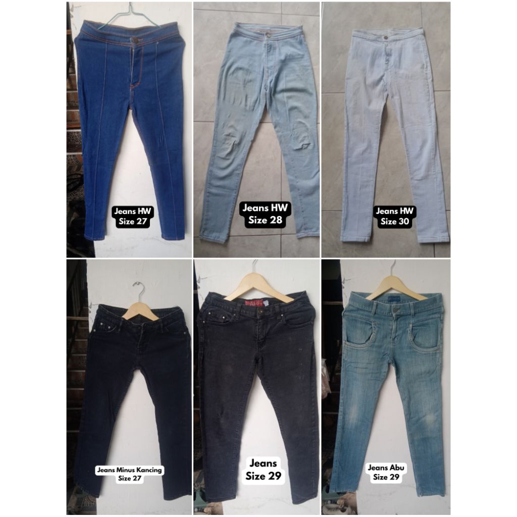 Celana Jeans dan HW Cewek PL Preloved Murah