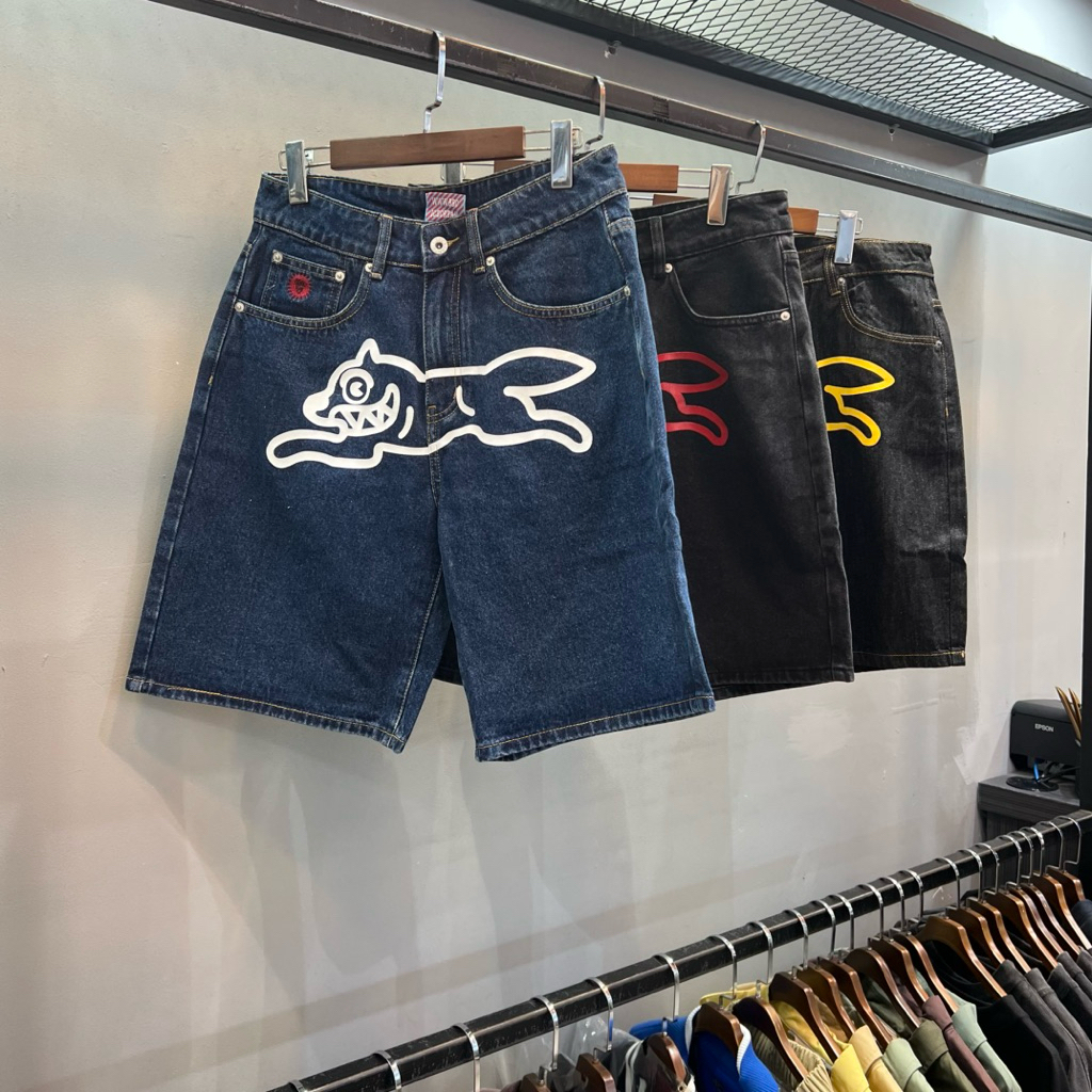Celana Pendek Pria BBC Icecream Running Dogs Denim Shorts PM