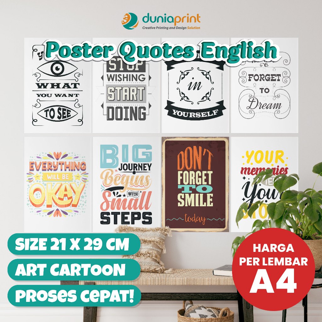 Poster Dinding | Poster Dinding Custom | Poster Dinding Quotes | Poster Quotes Inggris | Poster | Po