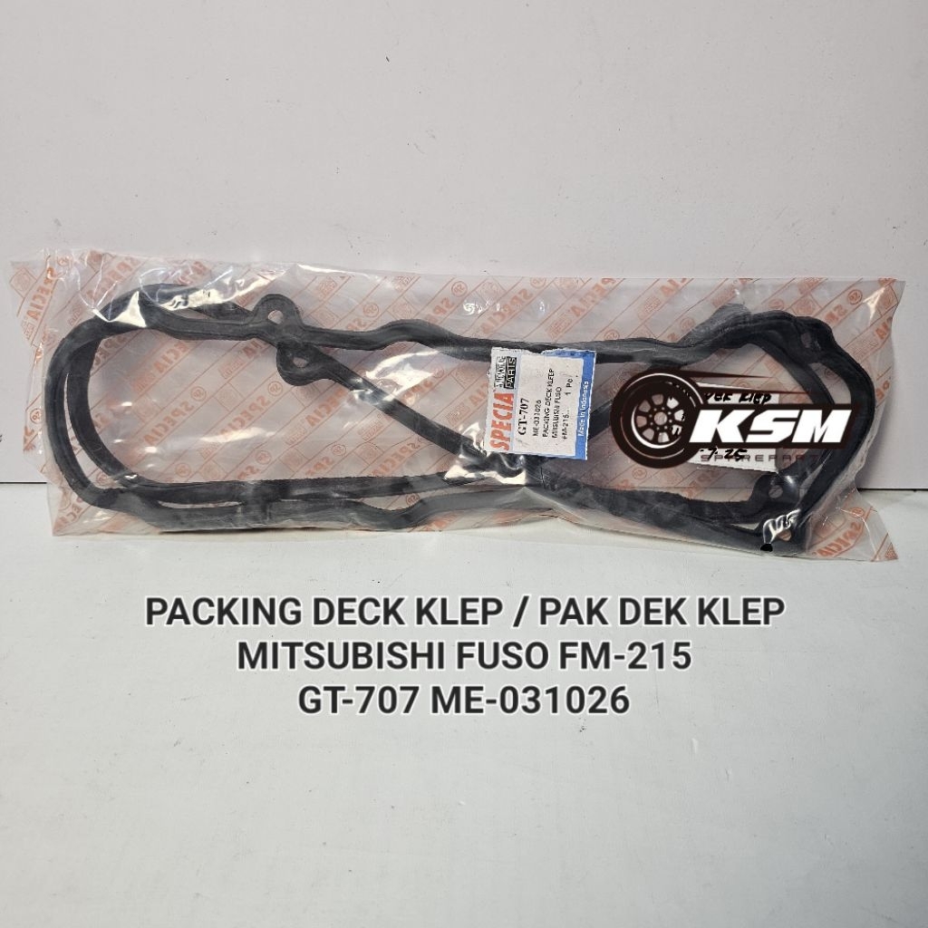 PACKING DECK KLEP / PAK DEK KLEP
MITSUBISHI FUSO FM-215

GT-707 ME-031026
