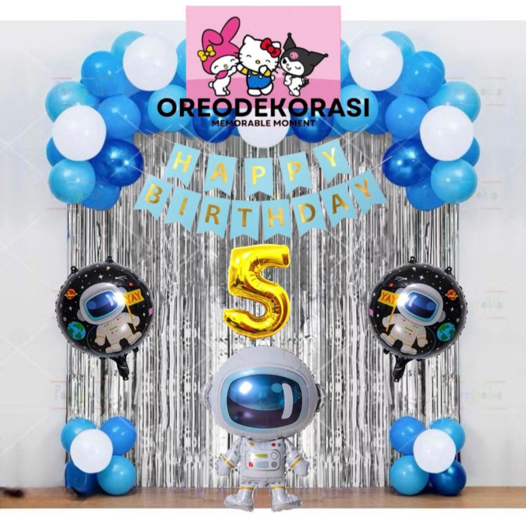 PAKET DEKORASI ULANG TAHUN ANAK LAKI-LAKI TEMA ASTRONOT