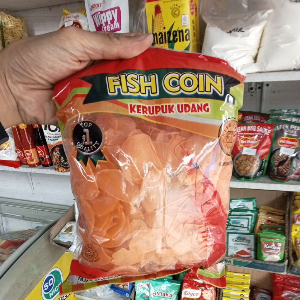 

kerupuk udang fish coin kuning 40g