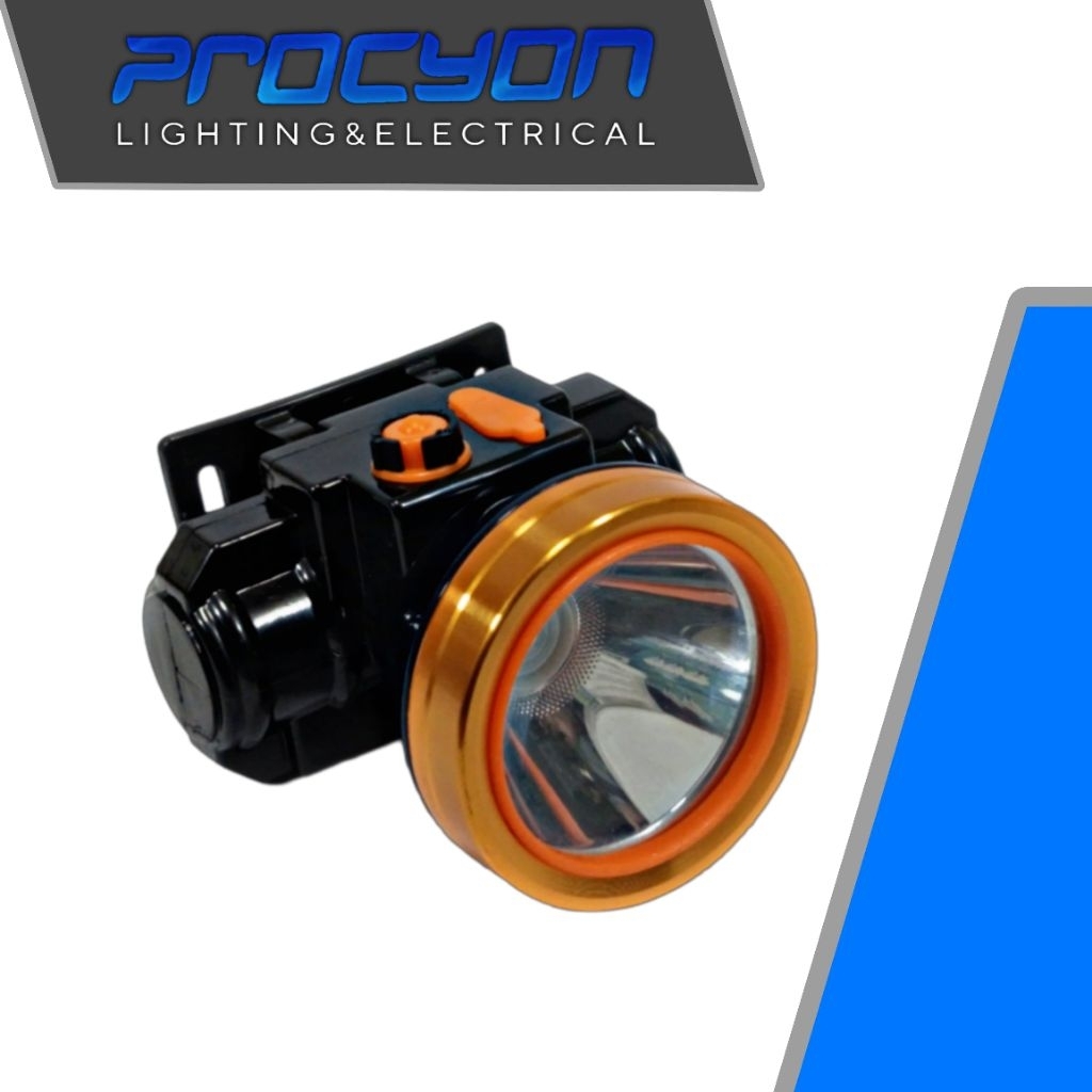 PROCYON PHL-8646WY Headlamp Senter Kepala LED Rechargeable 25W 2400mAh Waterproof Tahan Lama