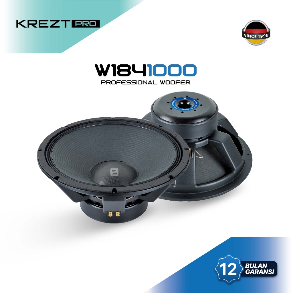 KREZT PRO W1841000 Speaker Woofer 18 Inch 1000W Bass Power
