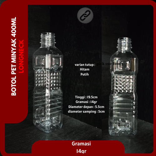 Botol Plastik Minyal 400ml | Botol Minyak Plastik 400ml | Botol Minyak Goreng / Botol Minyak Kelapa