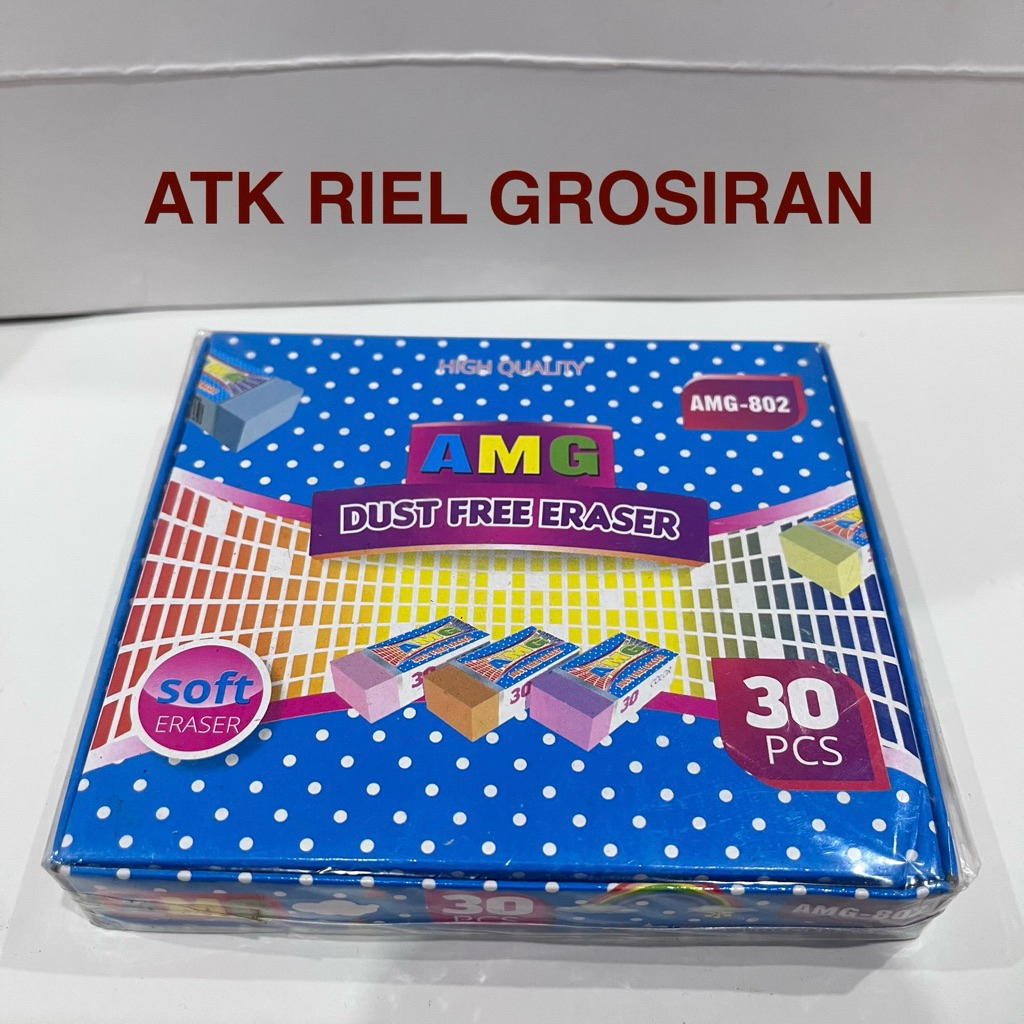 

PENGHAPUS PENSIL ERASER / STIP AMG 802 1KOTAK 30PC