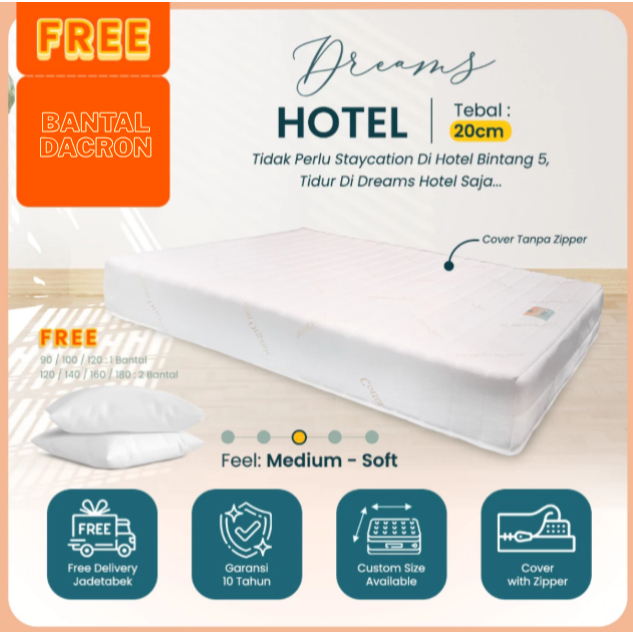 Kasur Latex Dreams Hotel 20cm - Hotel Bed - Medium Soft