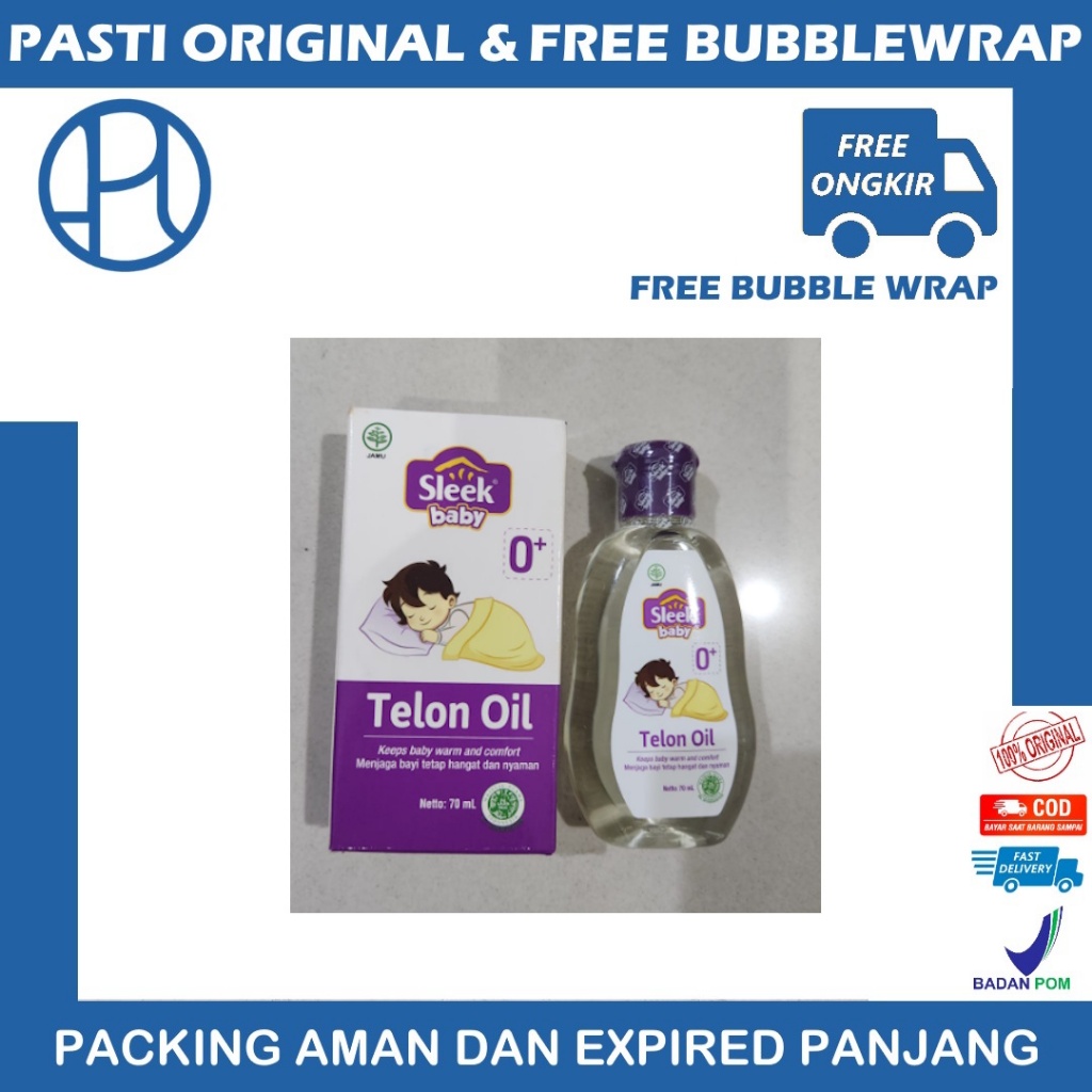 SLEEK BABY TELON OIL BOTOL 70ML MINYAK TELON BAYI SLEK