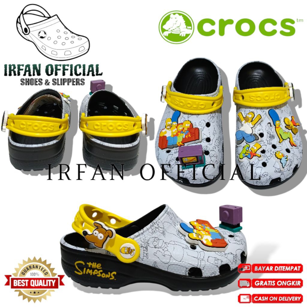 SANDAL CROCS THE SIMPSONS / SANDAL CROCS LAKI-LAKI & PEREMPUAN / SANDAL DEWASA DAN ANAK- ANAK