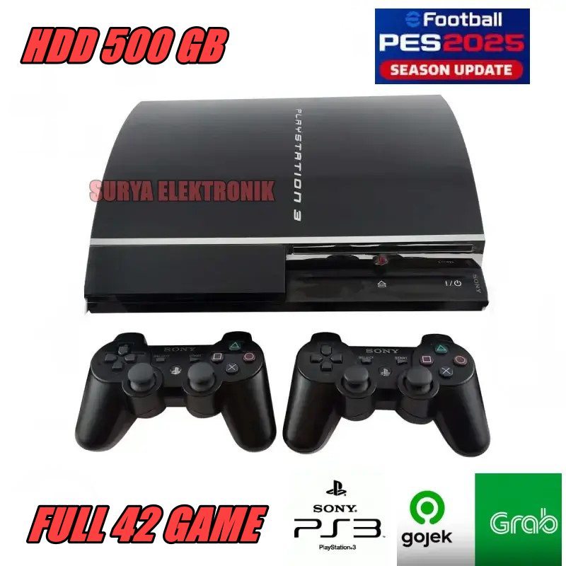 PLAYSTATION 3 TEBAL / FAT  2 STIK WIRELLES HDD 500GB FREE GAME TERBARU