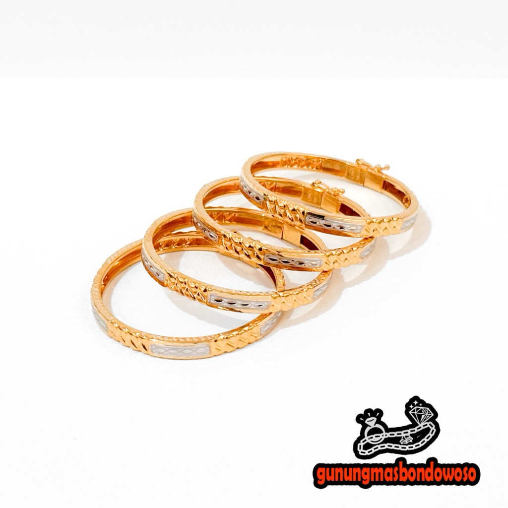 Gelang Bangkok anak emas asli kadar 300% 6k