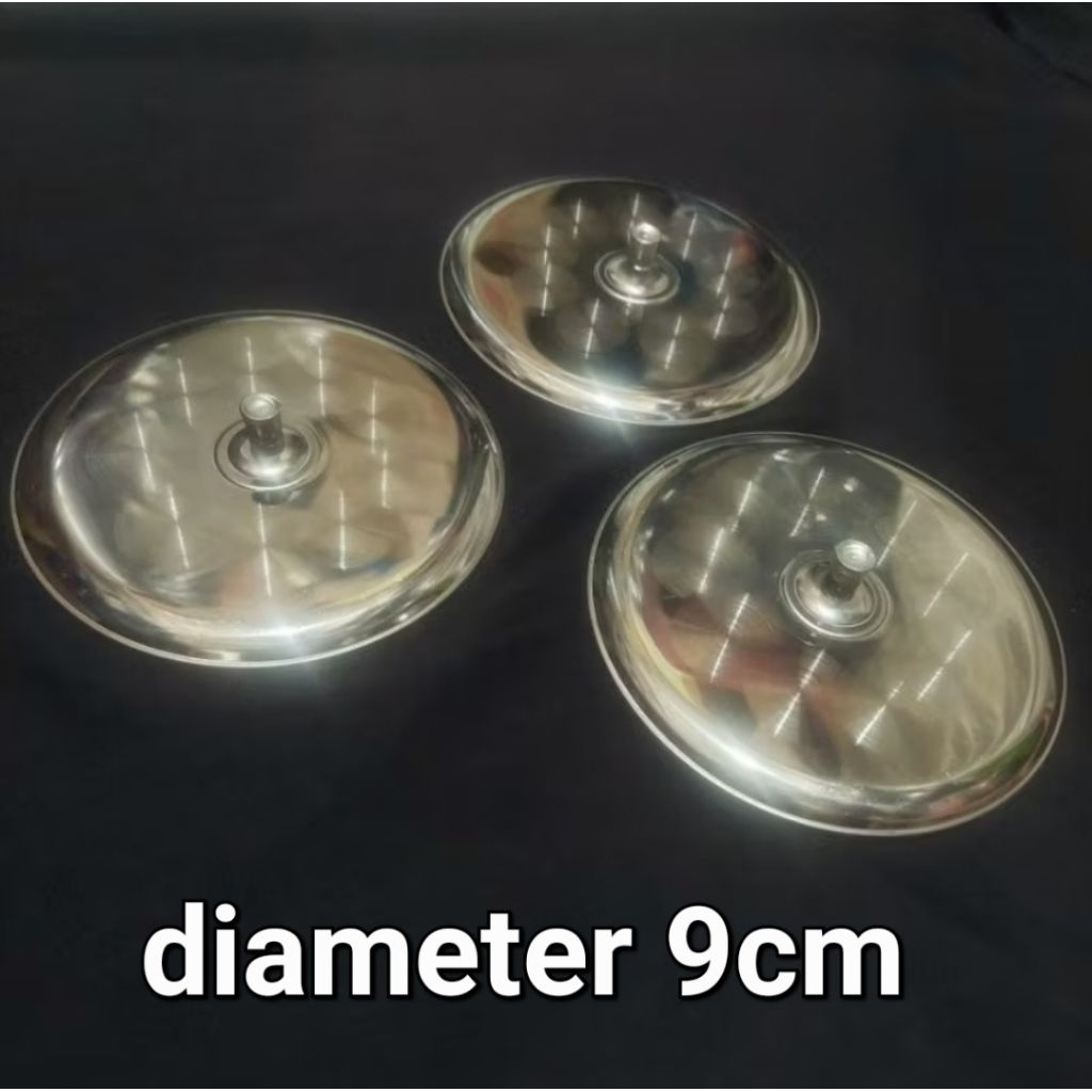 Tutup gelas stainless besar diameter 9 cm harga 1pcs/tutup gelas stainless besar super tebal