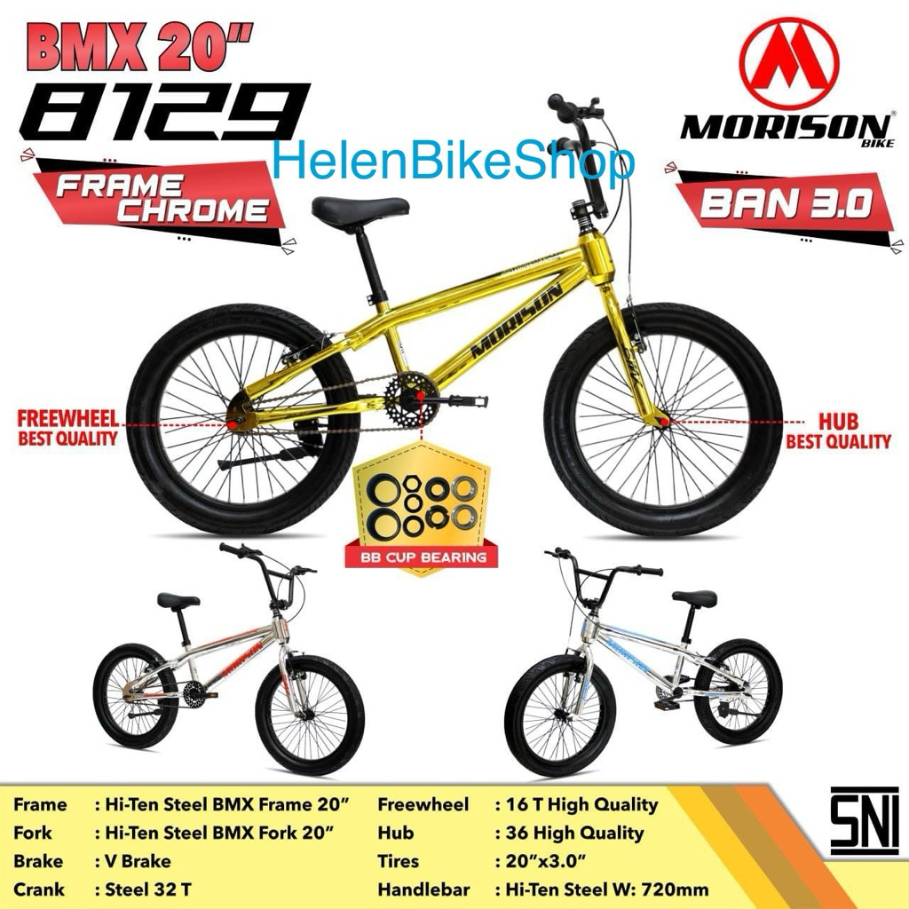 Sepeda bmx 20inch Morison Ban 3.0(Kargo/Ekspedisi)