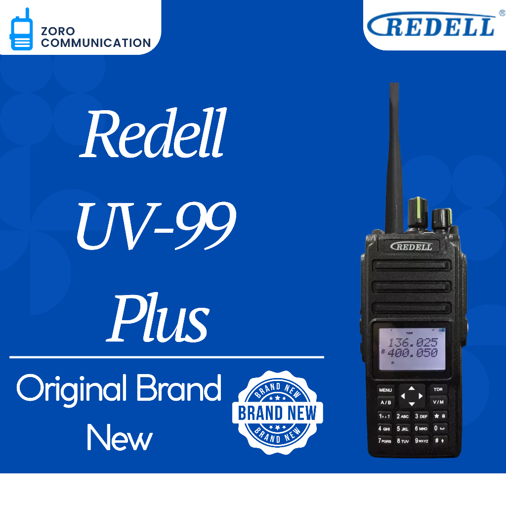 Redell UV-99 Plus – Dual Band VHF UHF Handy Talky HT Baru Original Redell UV99 UV 99