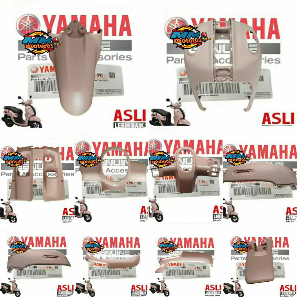 FULL SET BODY HQLUS FAZZIO 125 PINK ORIGINAL YGP GENUINE PARTS